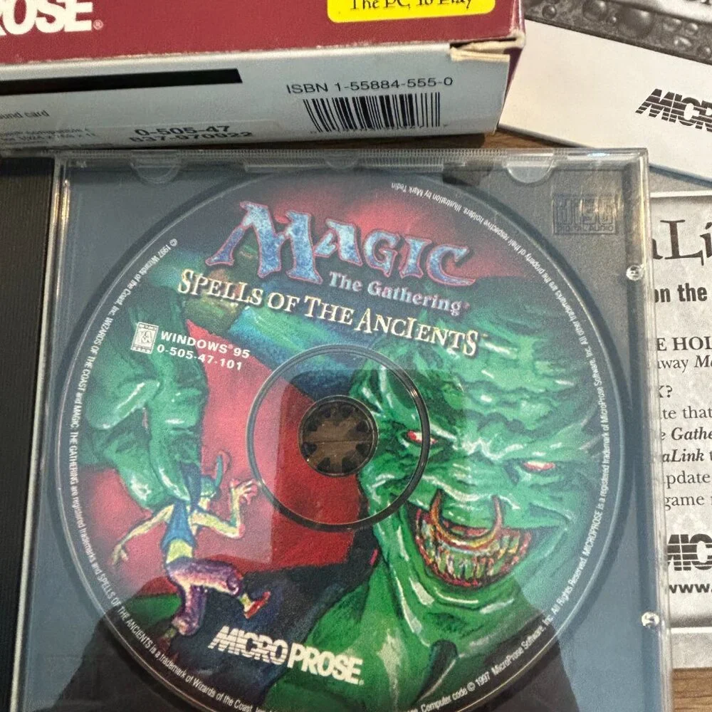 Lot of 2 MAGIC THE GATHERING Microprose PC Game and Expansion Set Complete 1997